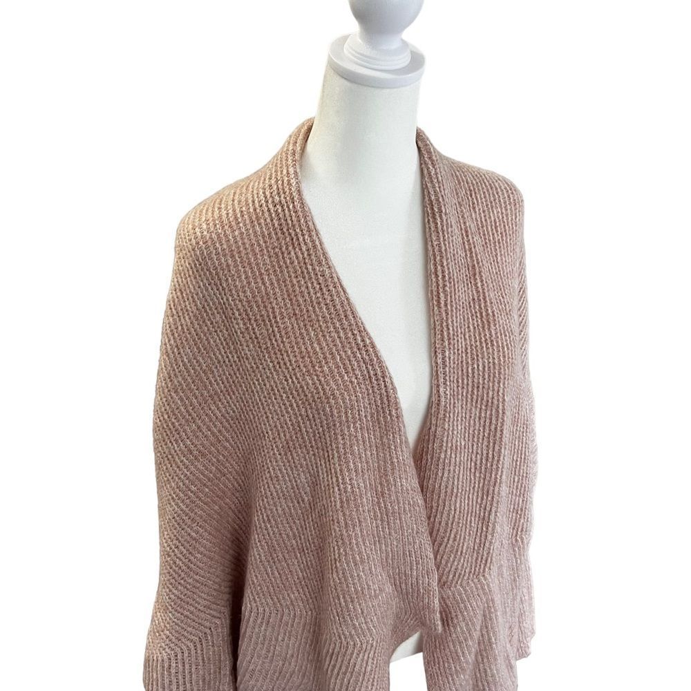 Anthropologie Dusty Pink Open-Front Oversized Cardigan - Picture 4 of 9